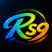 RS9 Game colorful 3D logo with vibrant blue, green, yellow, and orange neon design on a dark background